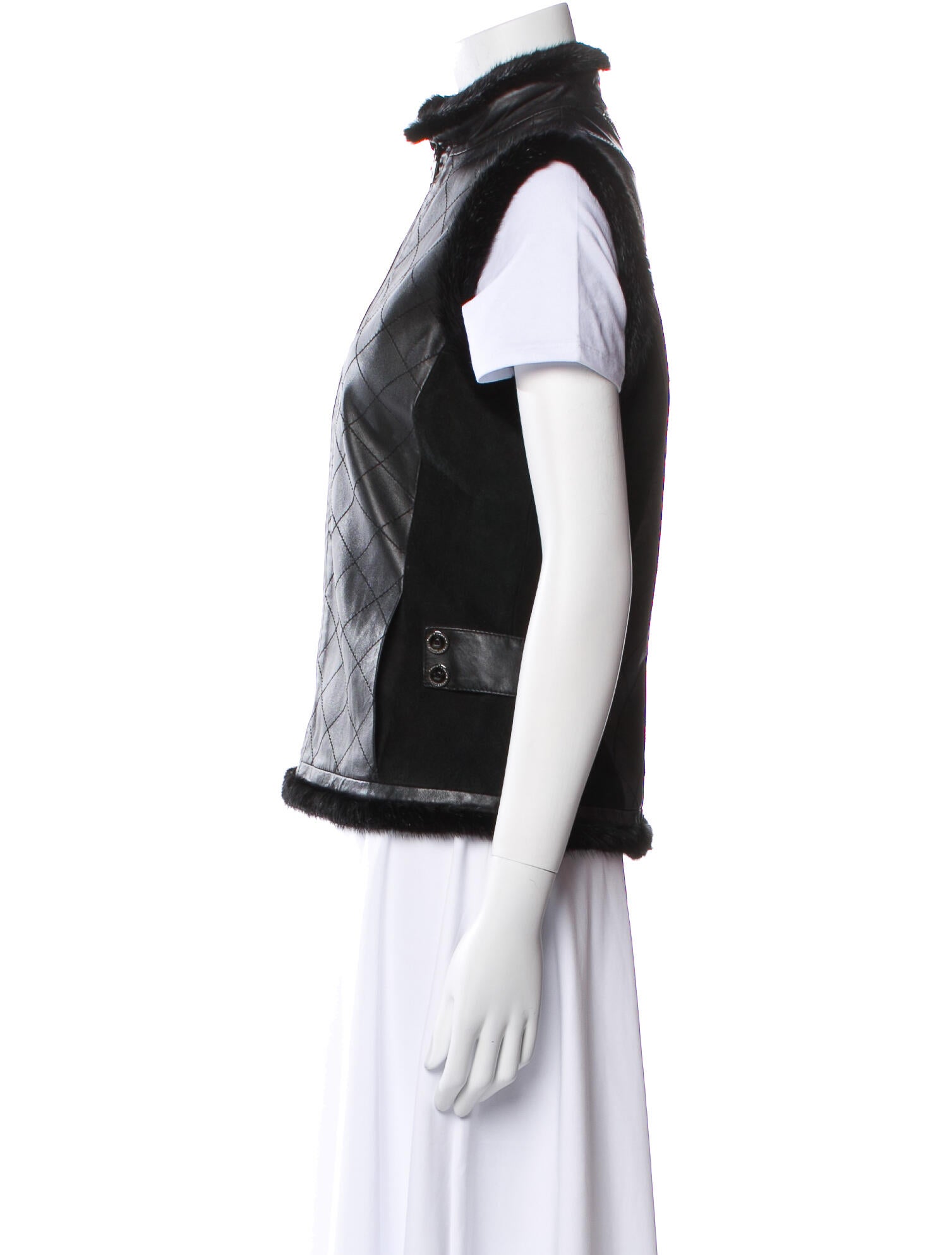 St. John Couture Leather Vest