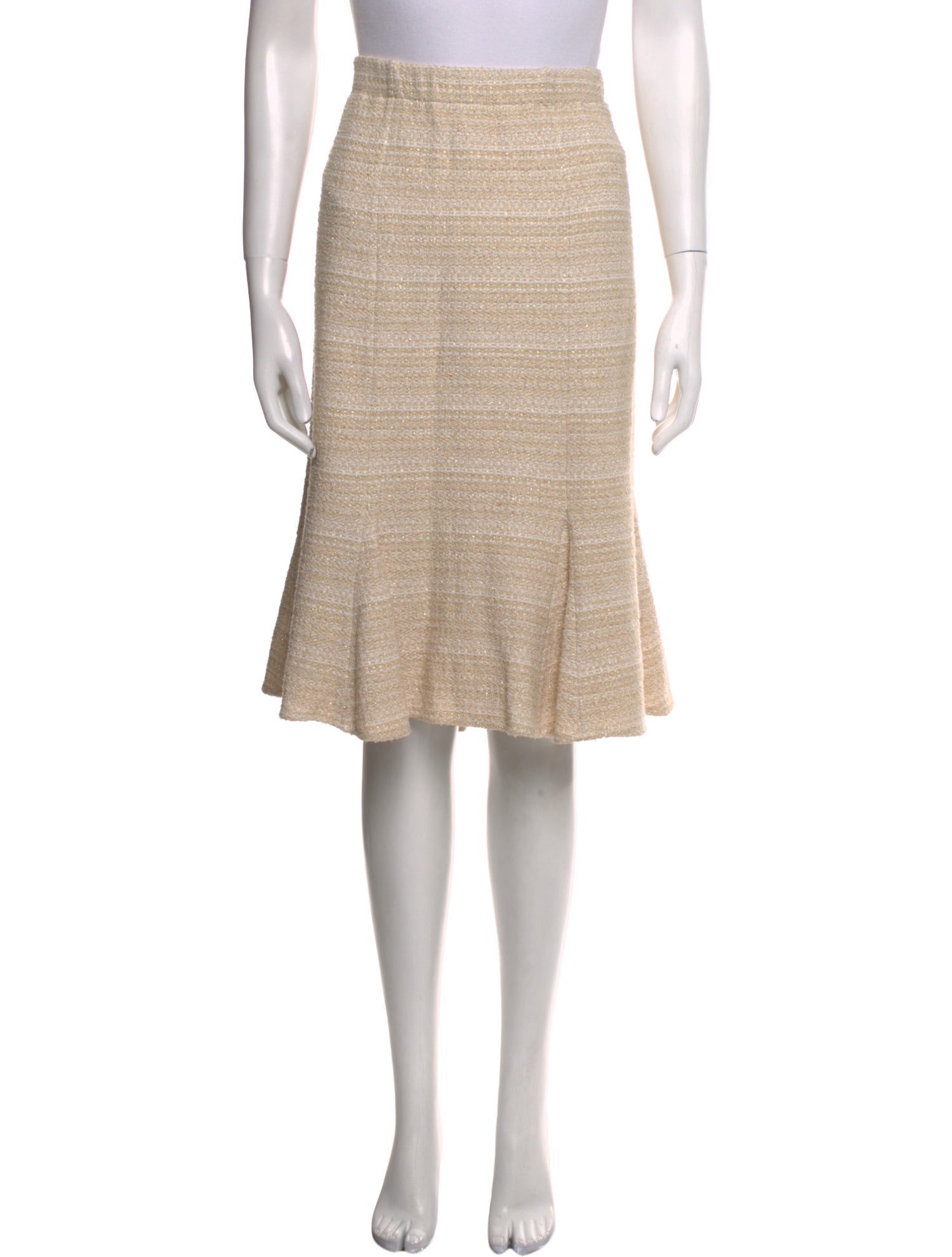 St. John Couture Glitter Accents Knee-Length Skirt