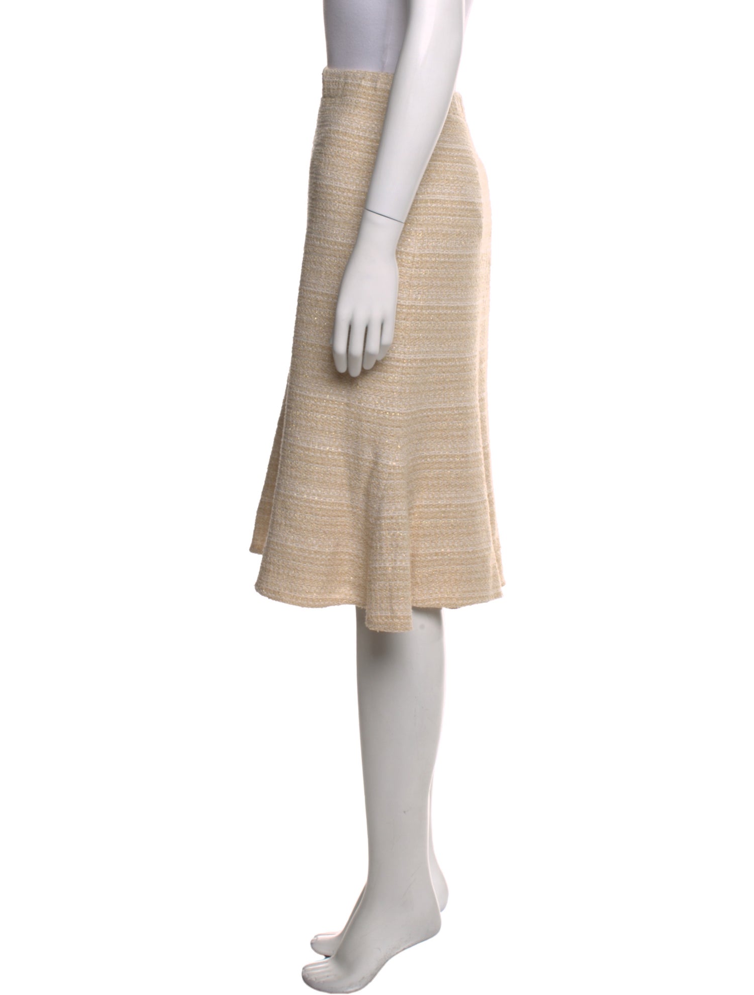 St. John Couture Glitter Accents Knee-Length Skirt