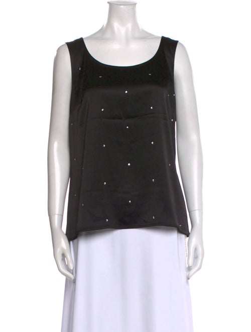 St. John Couture Scoop Neck Sleeveless Top