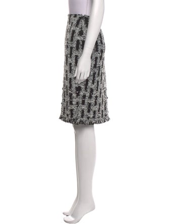 St. John Couture Printed Knee-Length Skirt