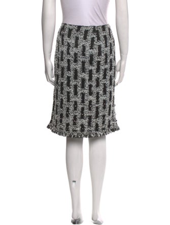 St. John Couture Printed Knee-Length Skirt
