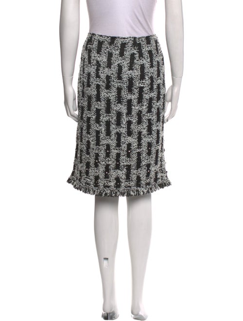 St. John Couture Printed Knee-Length Skirt