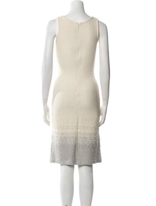 St. John Couture Scoop Neck Midi Length Dress