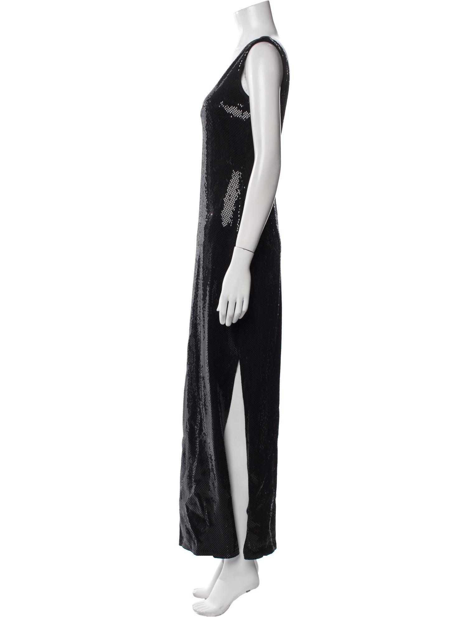 St. John Couture V-Neck Long Dress
