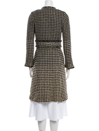 St. John Couture Wool Tweed Pattern Sweater