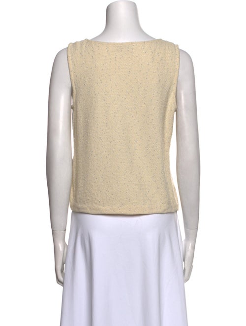 St. John Couture Scoop Neck Sleeveless Crop Top