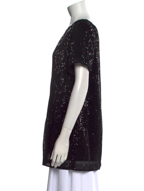 St. John Couture Scoop Neck Short Sleeve Tunic