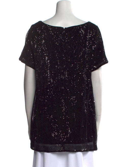 St. John Couture Scoop Neck Short Sleeve Tunic