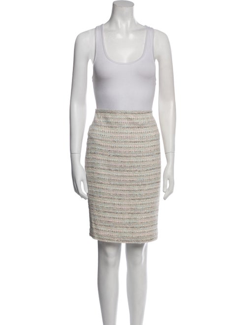 St. John Couture Tweed Pattern Glitter Accents Skirt Suit