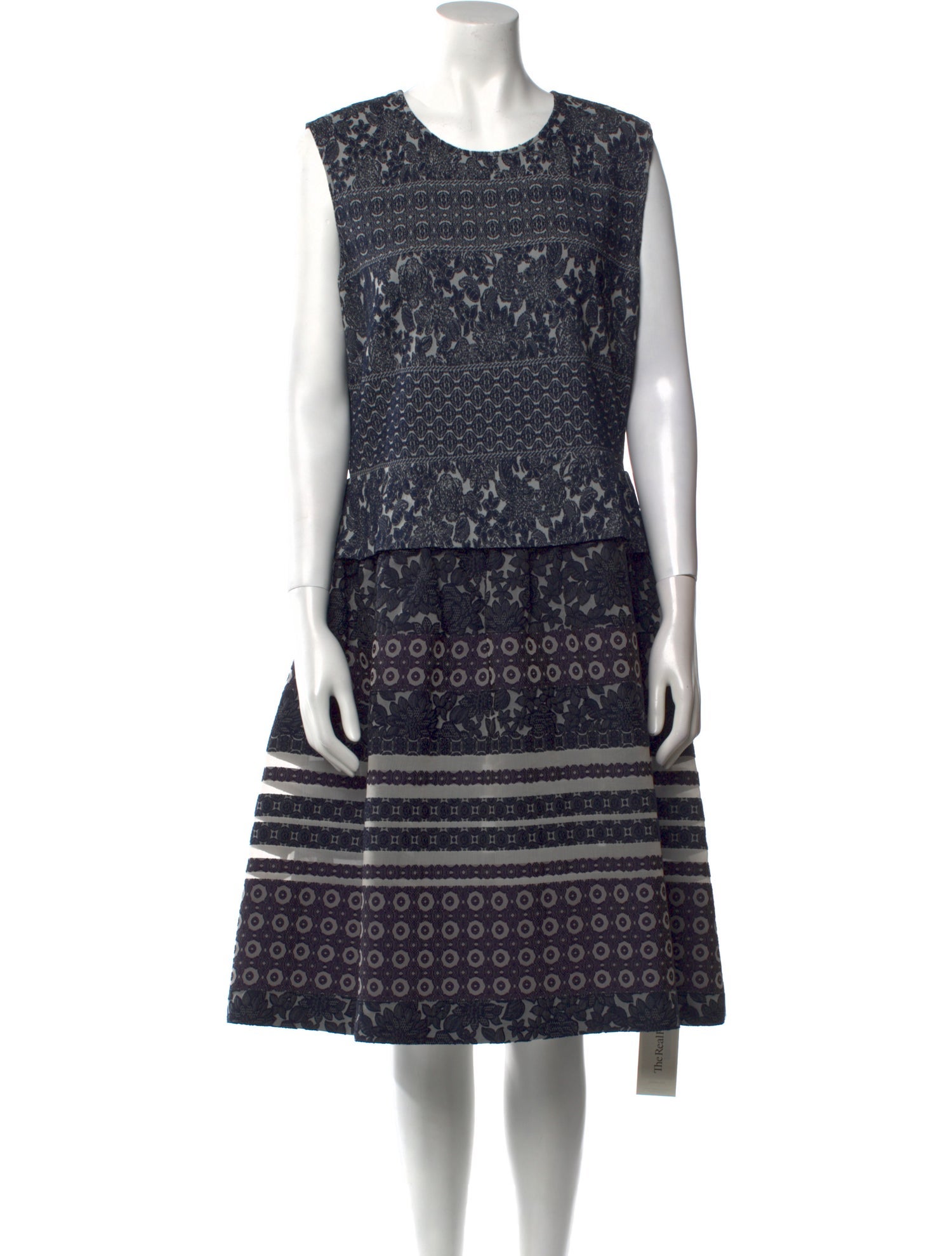 St. John Couture Printed Knee-Length Dress