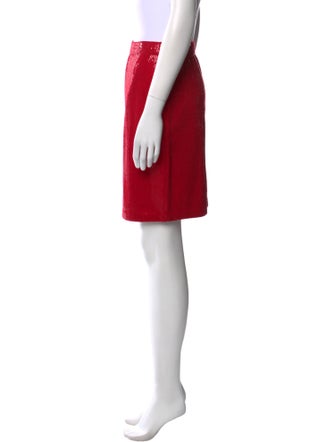 St. John Couture Sequin Embellishments Mini Skirt