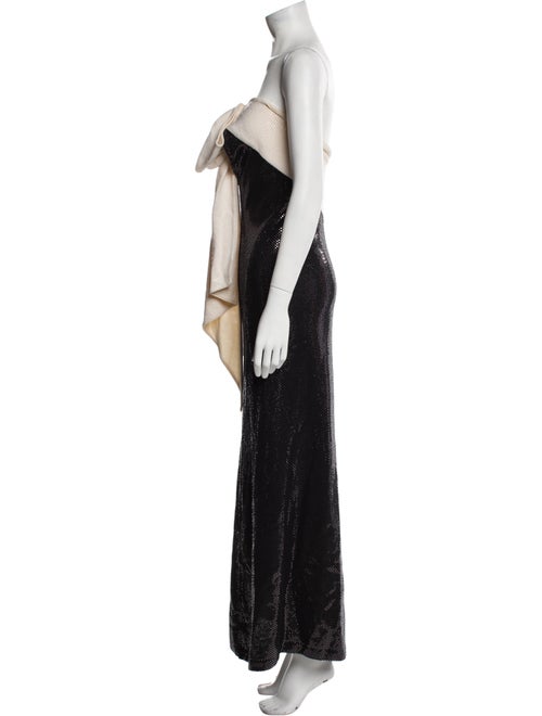 St. John Couture Colorblock Pattern Long Dress