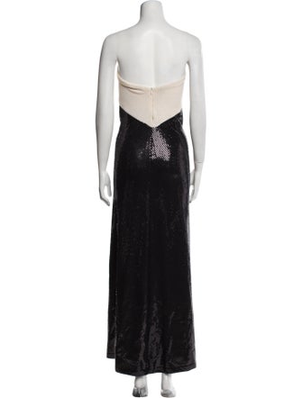 St. John Couture Colorblock Pattern Long Dress