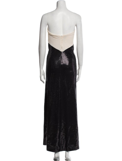 St. John Couture Colorblock Pattern Long Dress