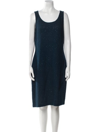 St. John Couture Wool Sequin Embellishments Dress Set