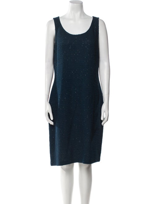 St. John Couture Wool Sequin Embellishments Dress Set