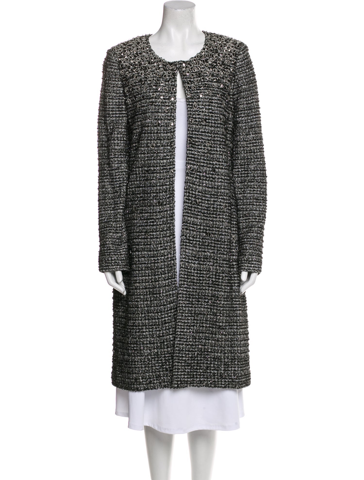 St. John Couture Tweed Pattern Coat w/ Tags