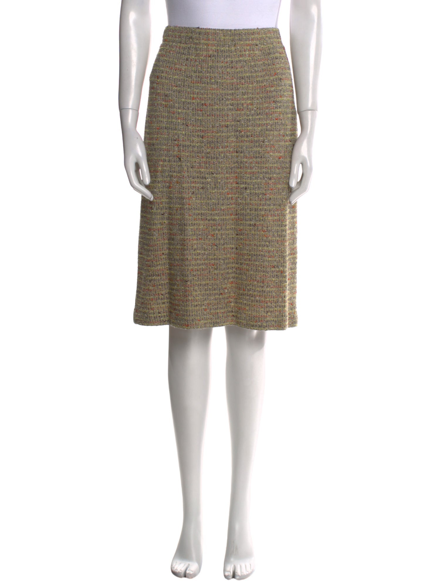 St. John Couture Wool Knee-Length Skirt