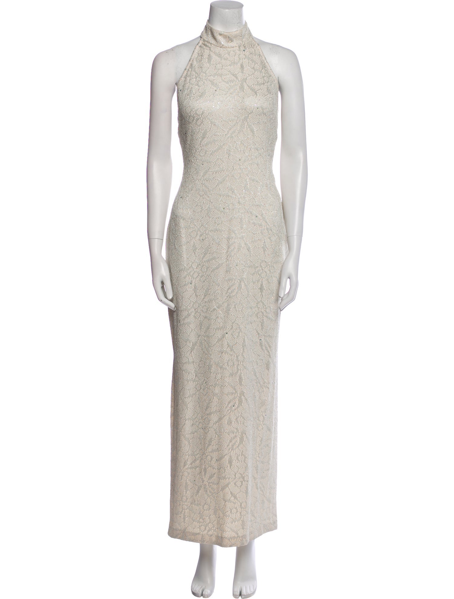 St. John Couture Mock Neck Long Dress w/ Tags