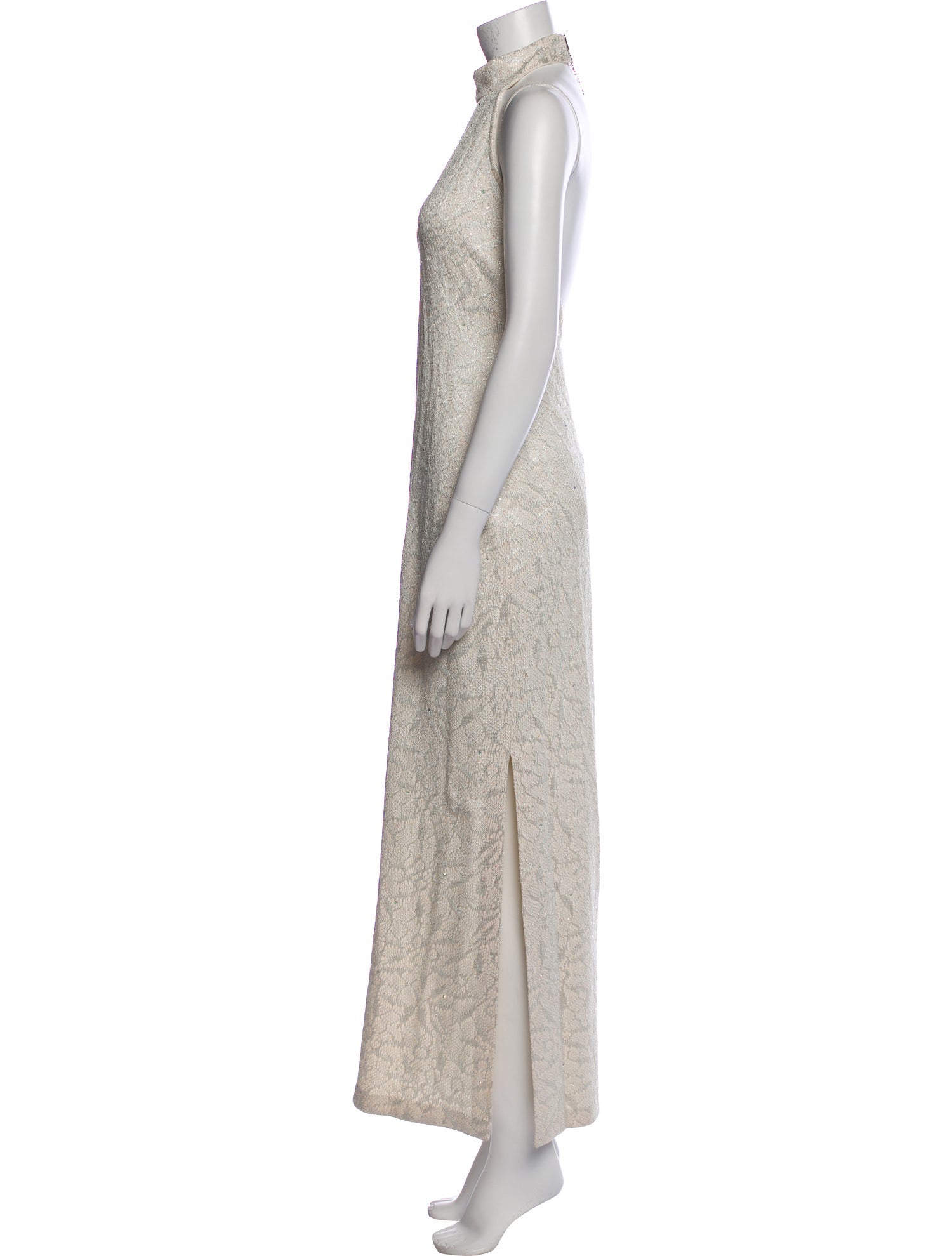 St. John Couture Mock Neck Long Dress w/ Tags