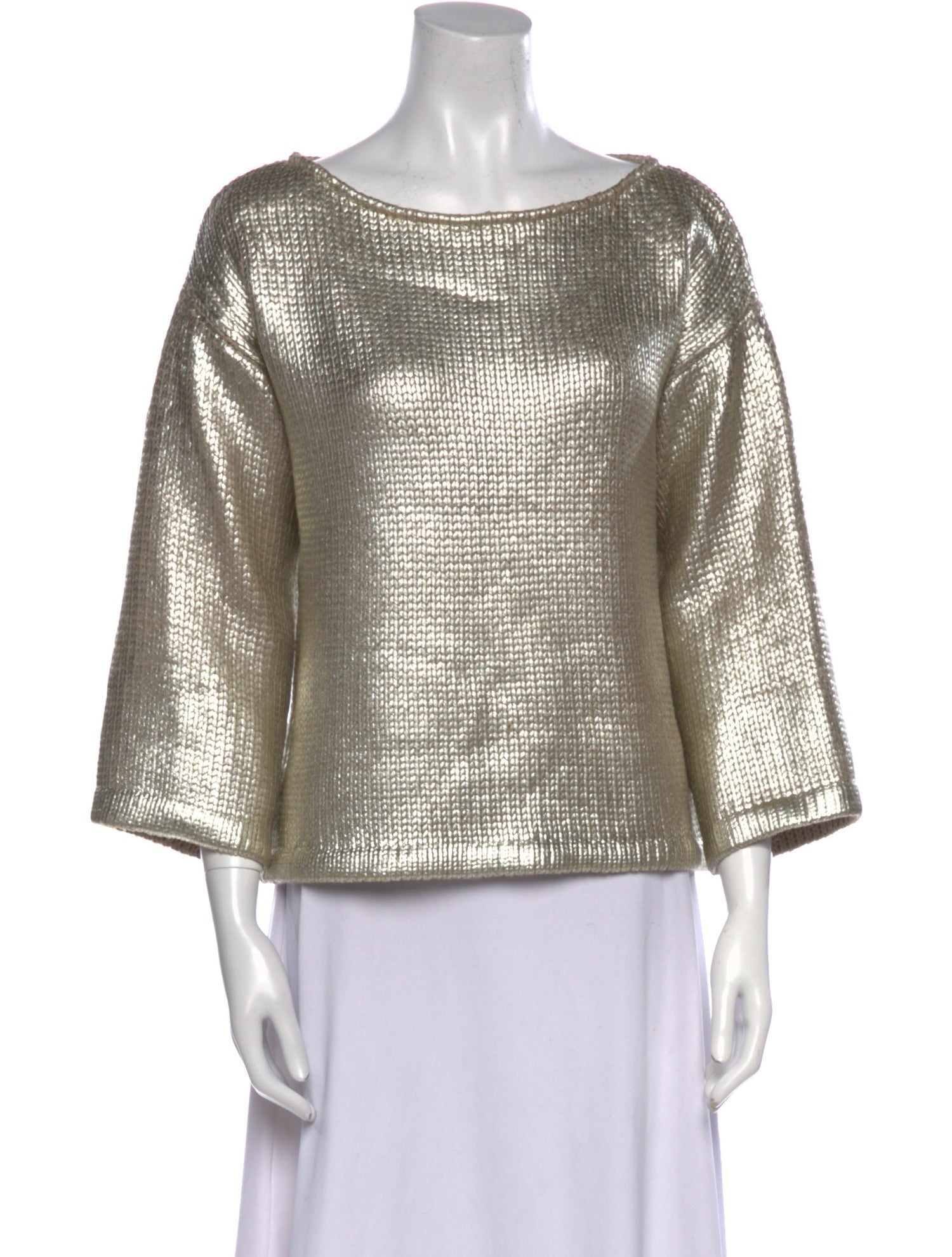 St. John Couture Wool Bateau Neckline Sweater