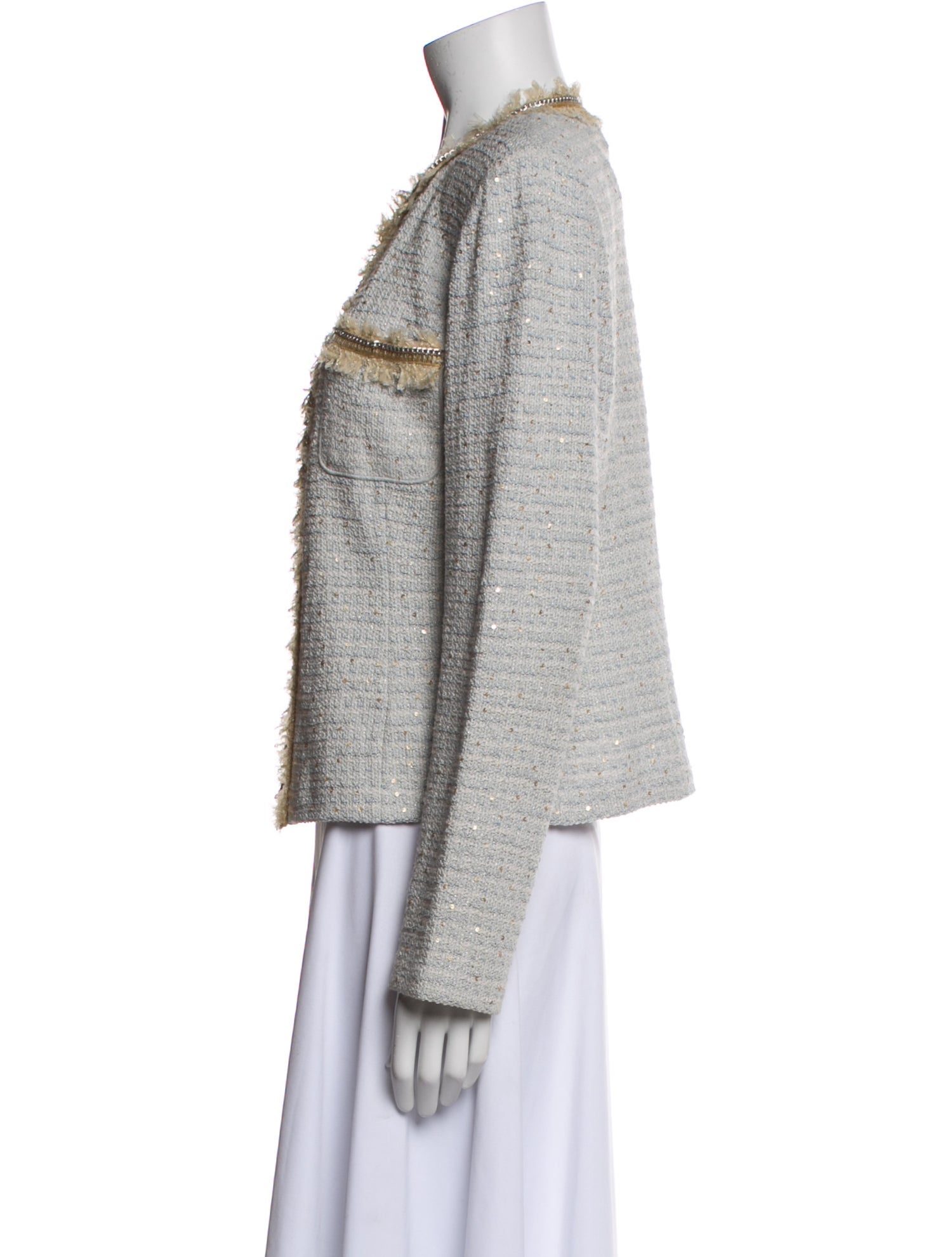 St. John Couture Wool Tweed Pattern Evening Jacket