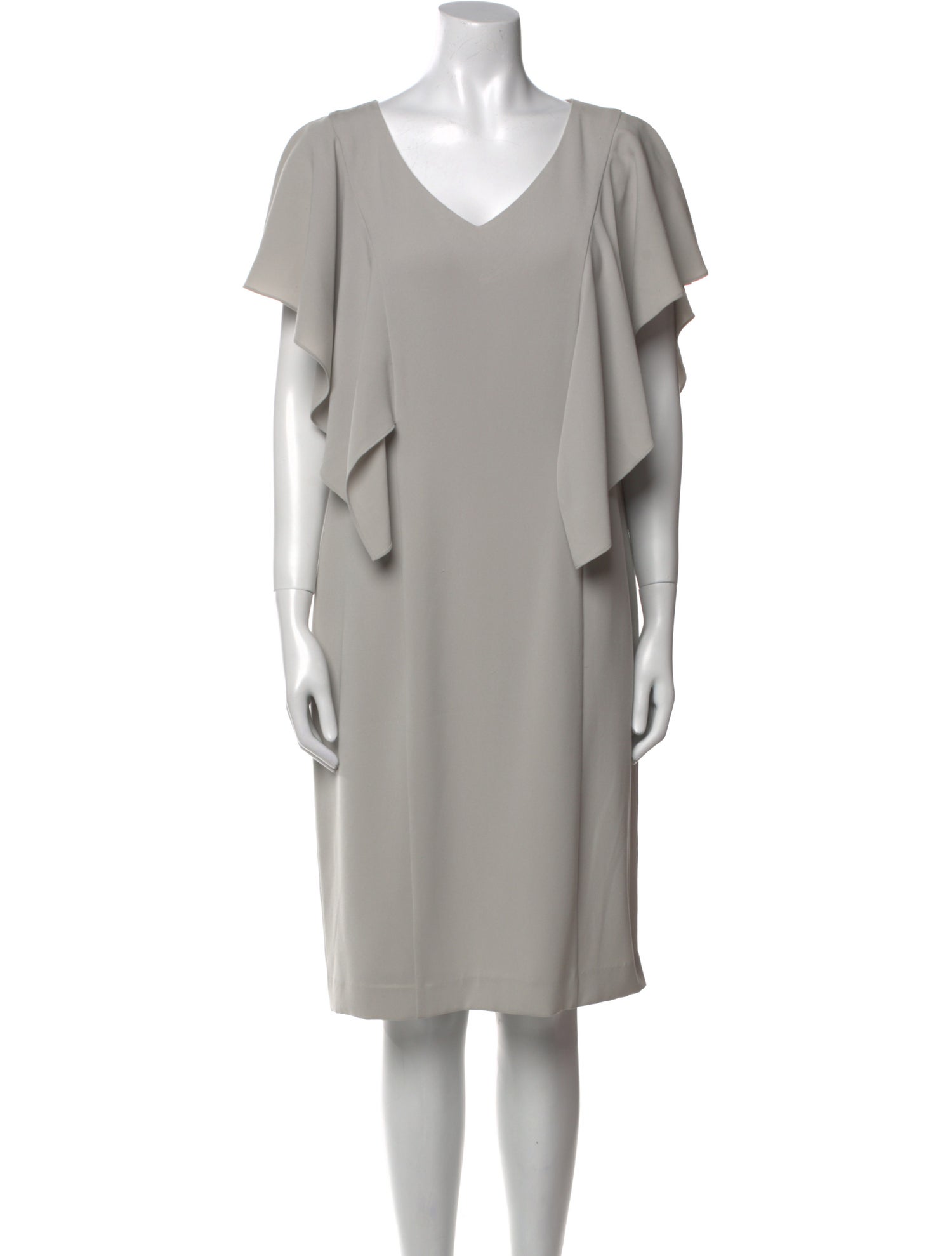 St. John Couture V-Neck Mini Dress