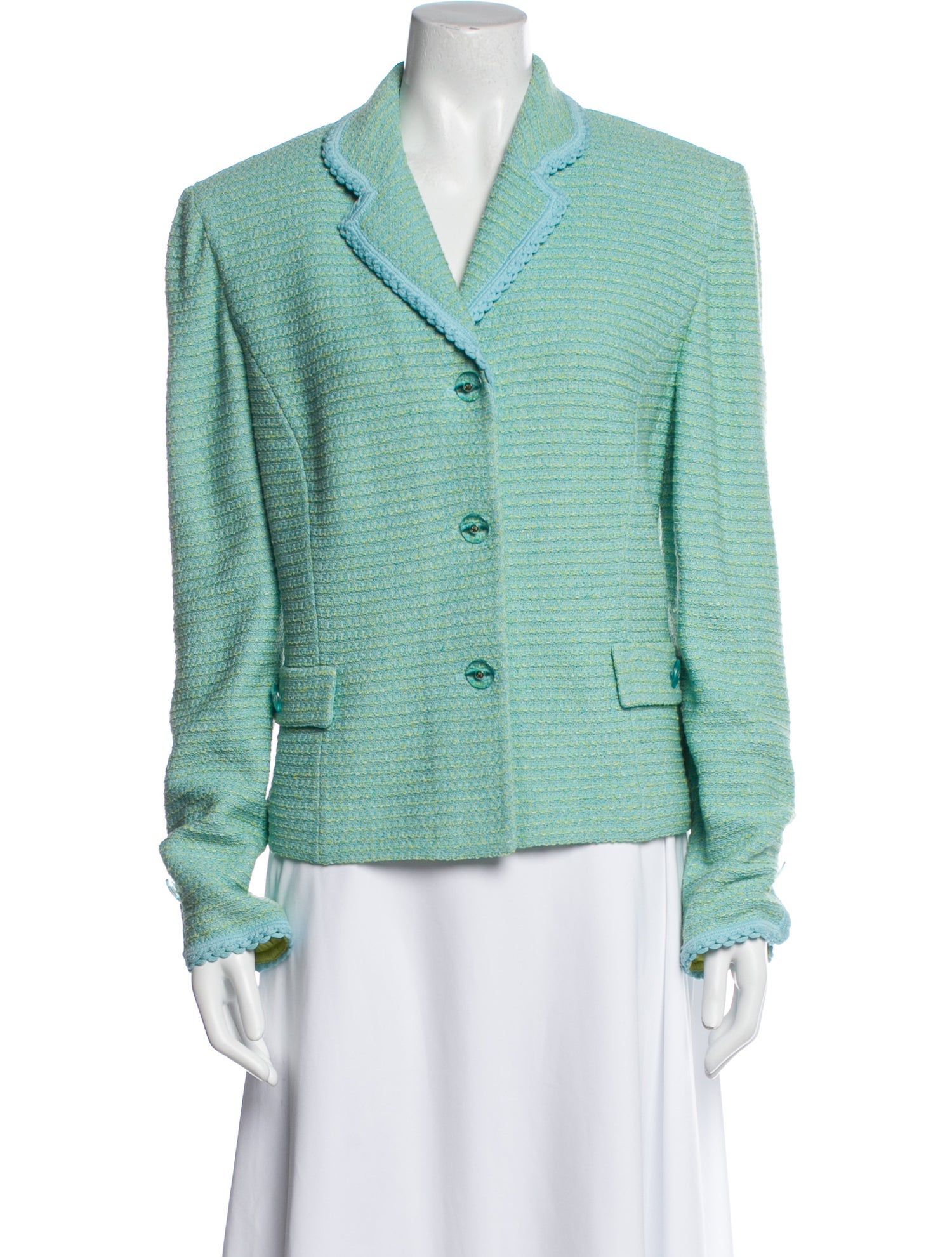 St. John Couture Tweed Pattern Blazer