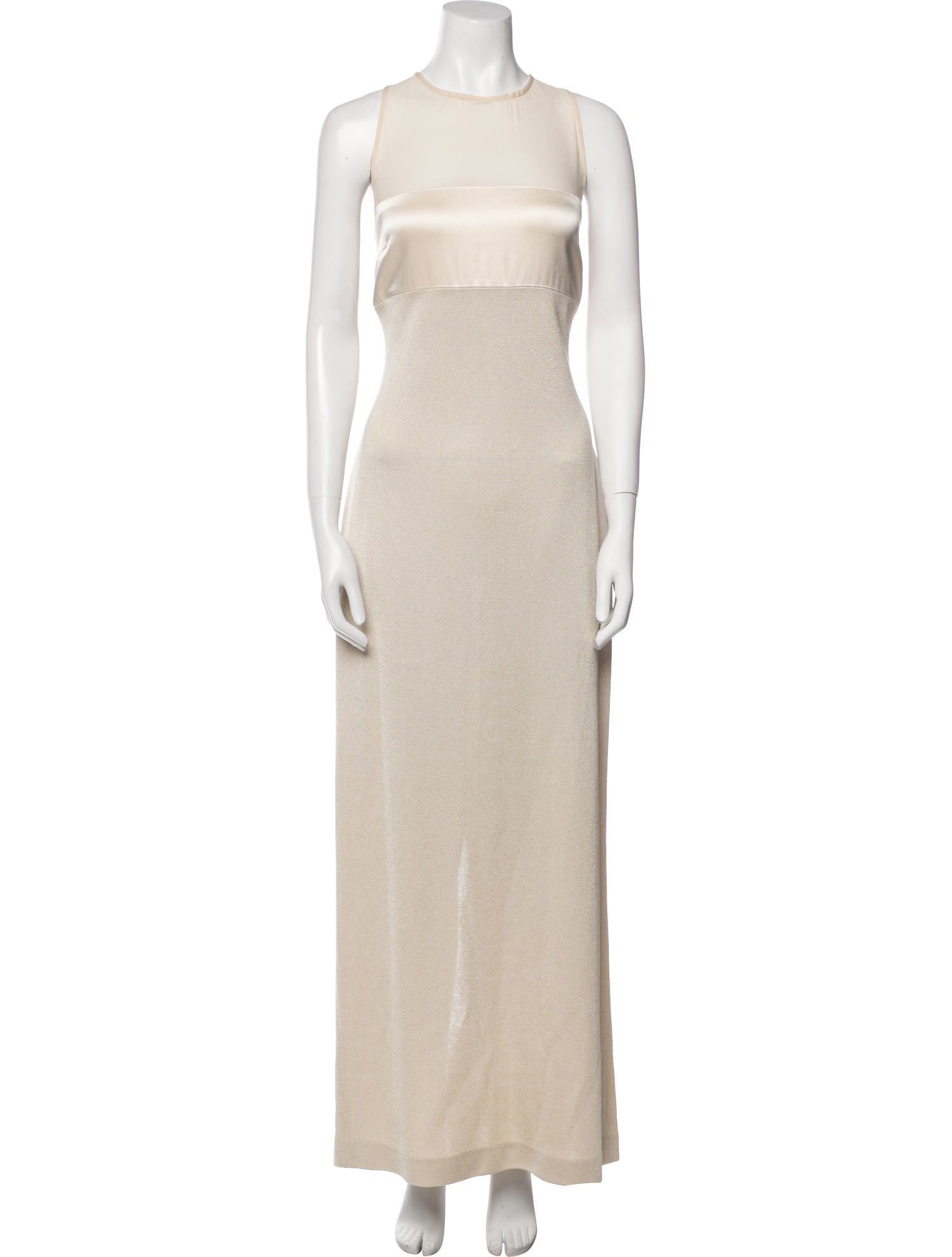 St. John Couture Crew Neck Long Dress