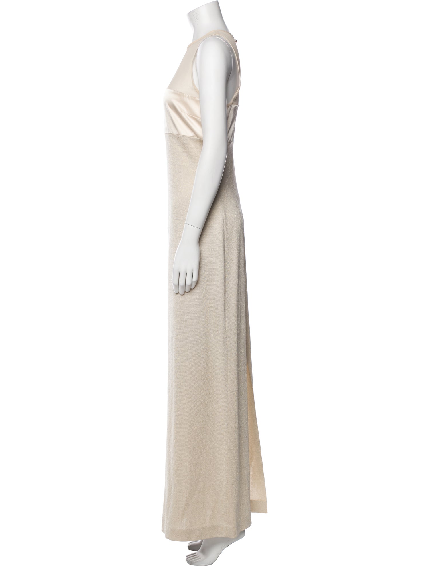 St. John Couture Crew Neck Long Dress