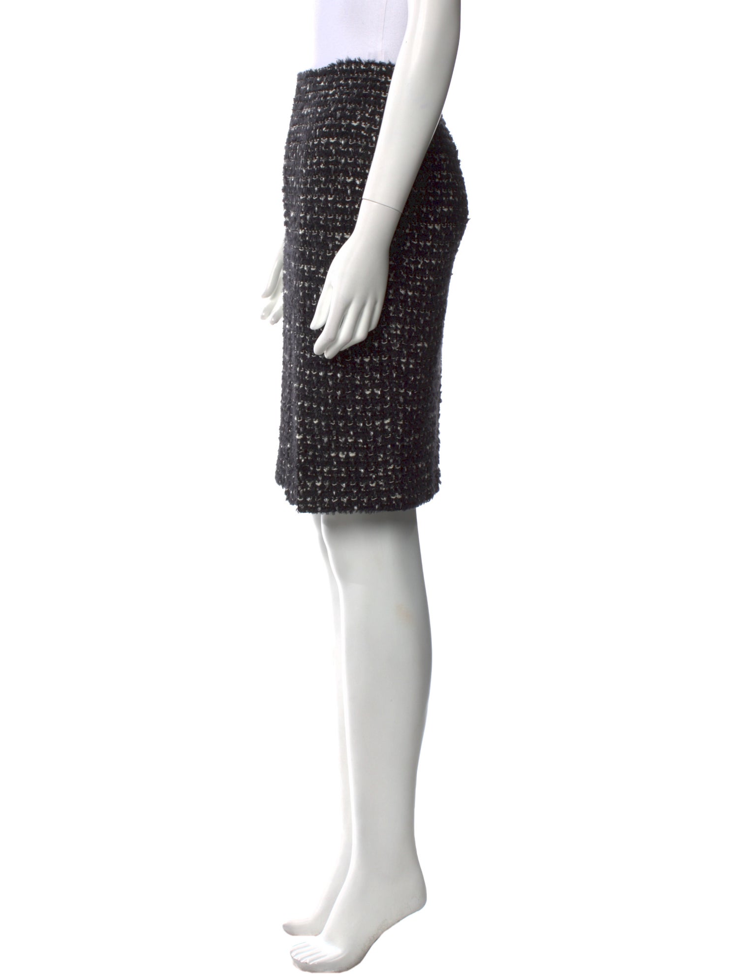 St. John Couture Tweed Pattern Mini Skirt