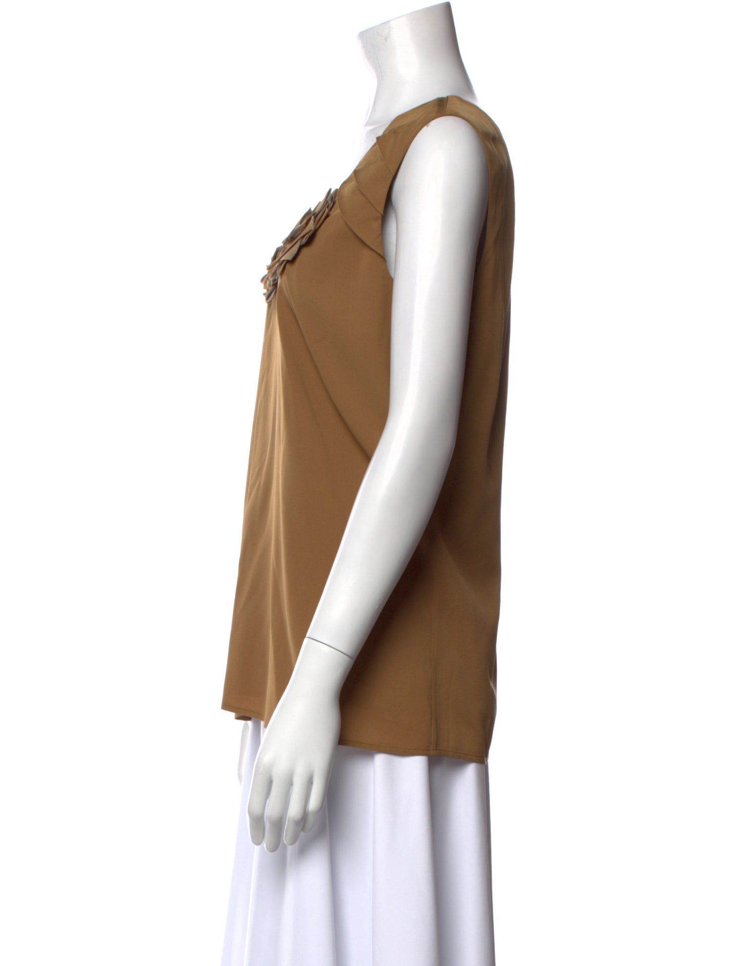 St. John Couture Silk V-Neck Top