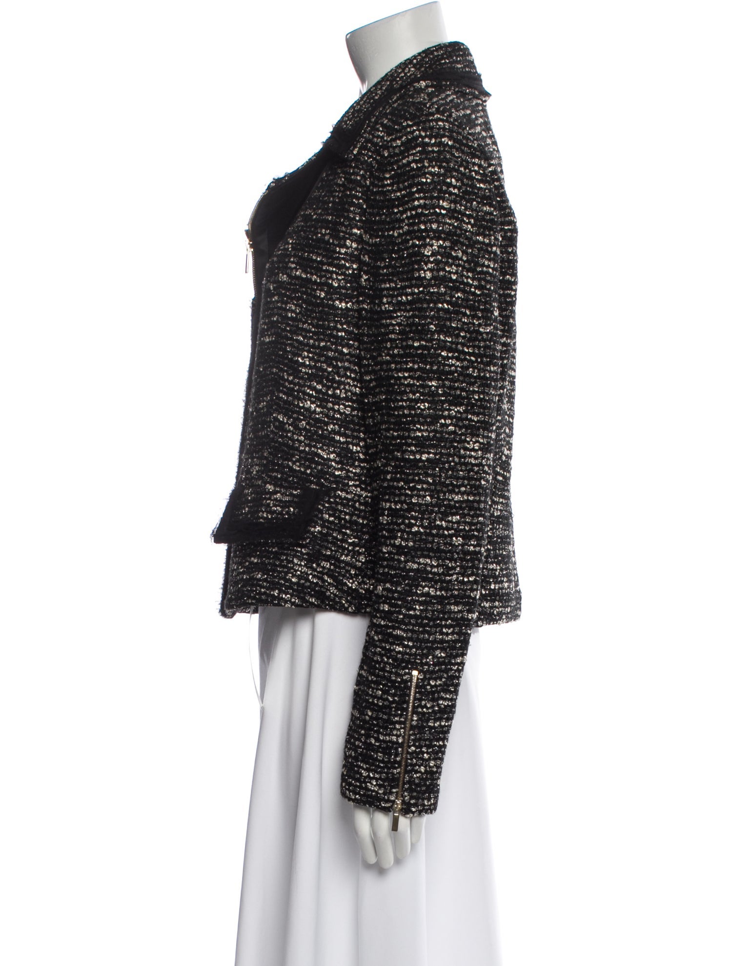 St. John Couture Wool Tweed Pattern Evening Jacket