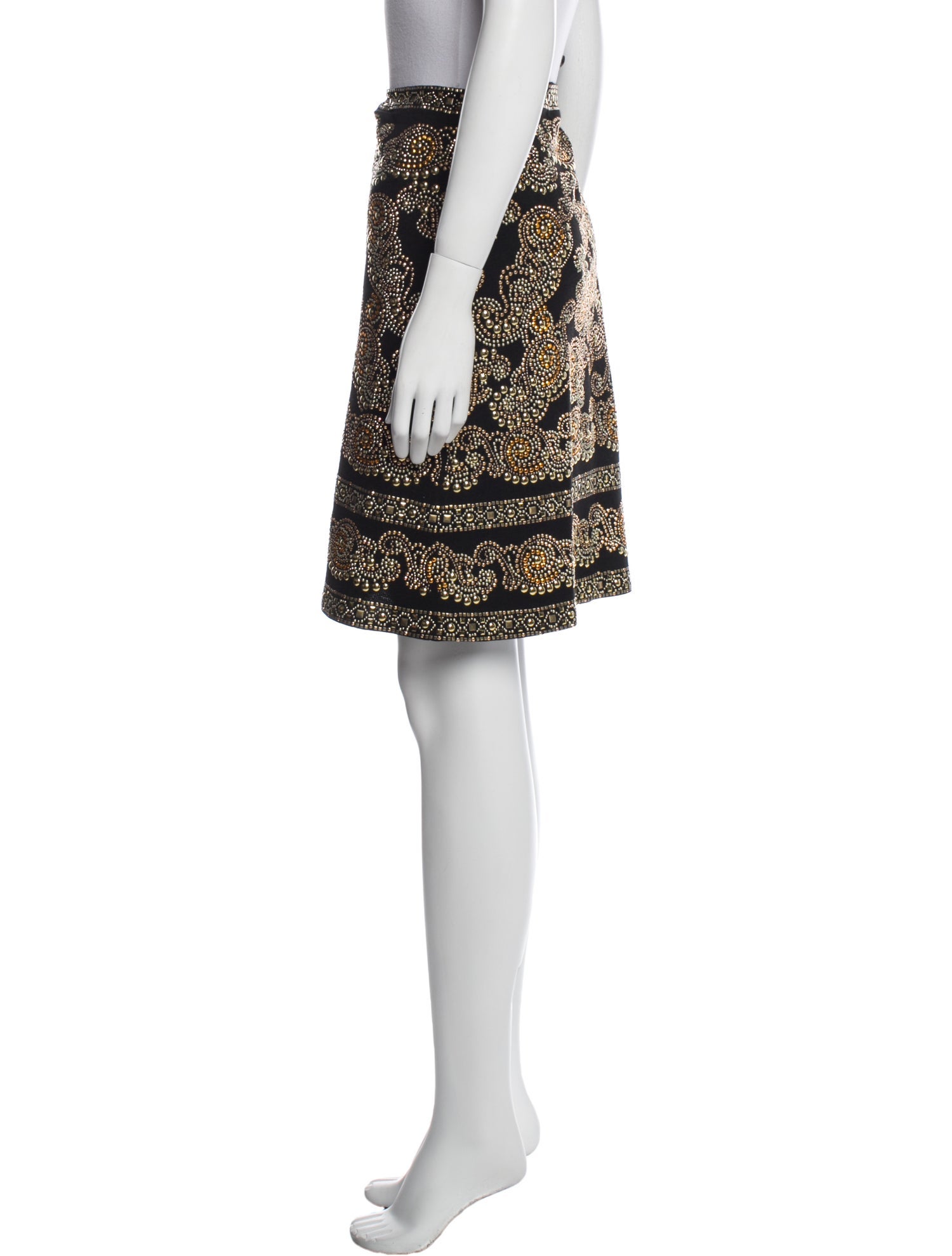 St. John Couture Wool Knee-Length Skirt