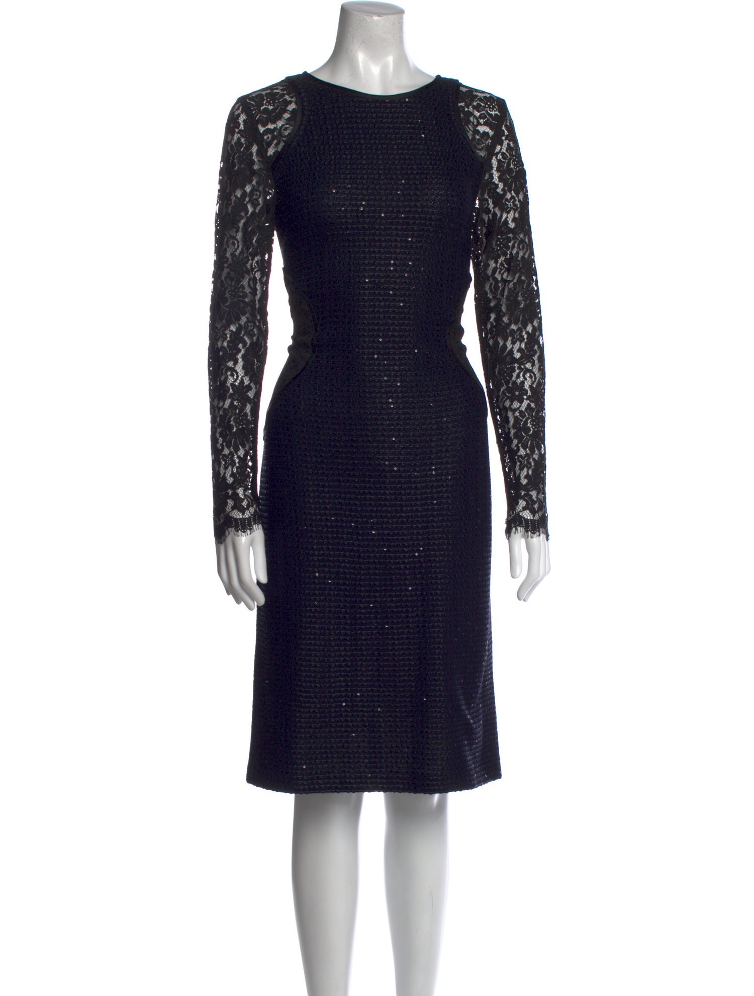 St. John Couture Lace Pattern Midi Length Dress