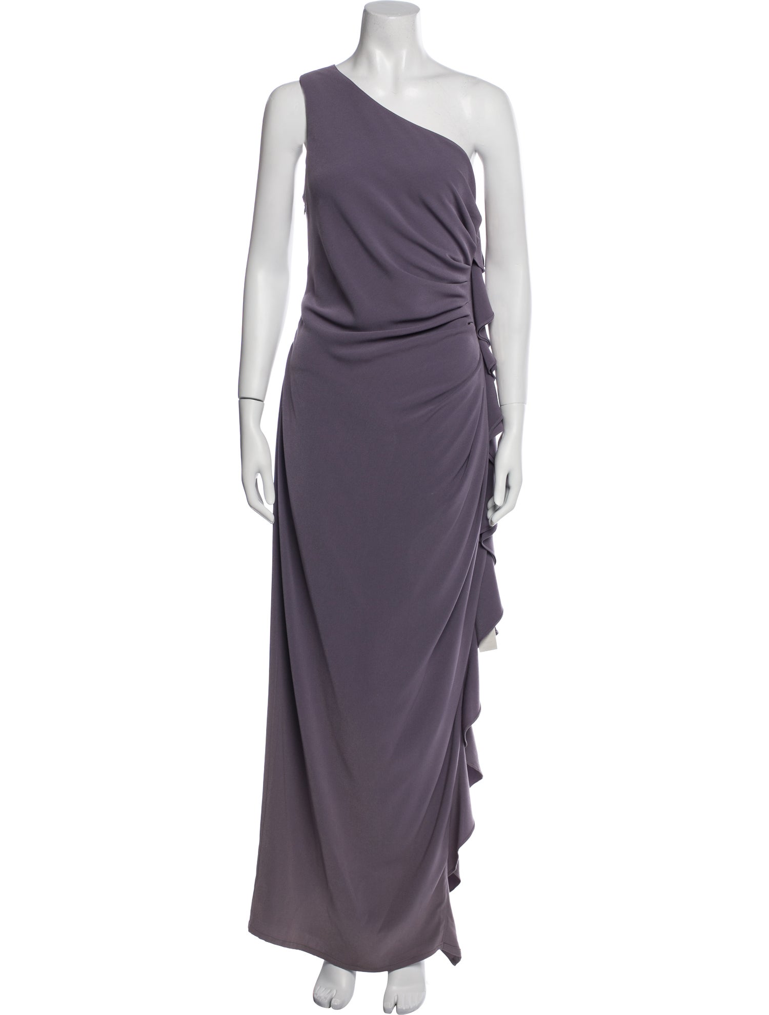St. John Couture One-Shoulder Long Dress