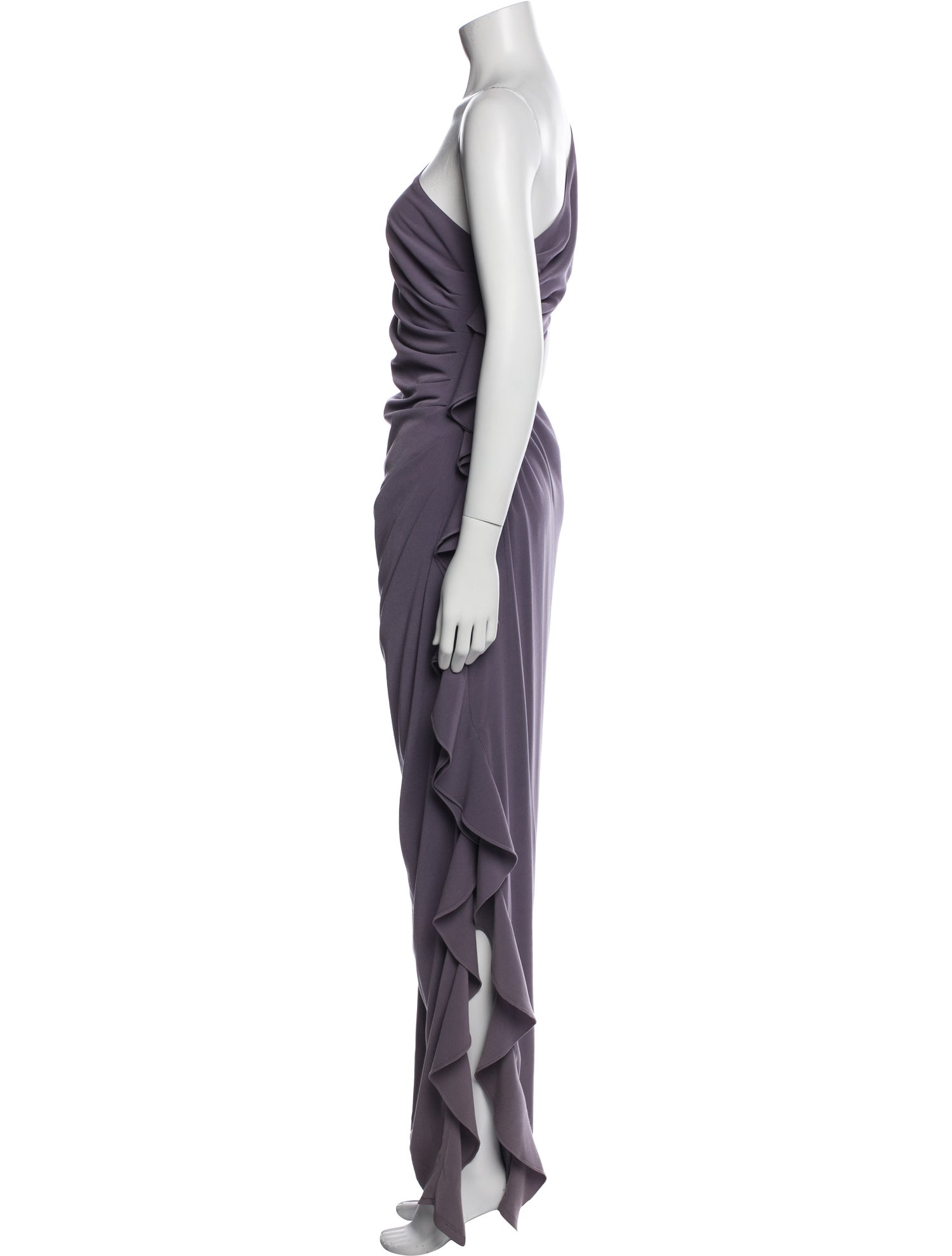 St. John Couture One-Shoulder Long Dress
