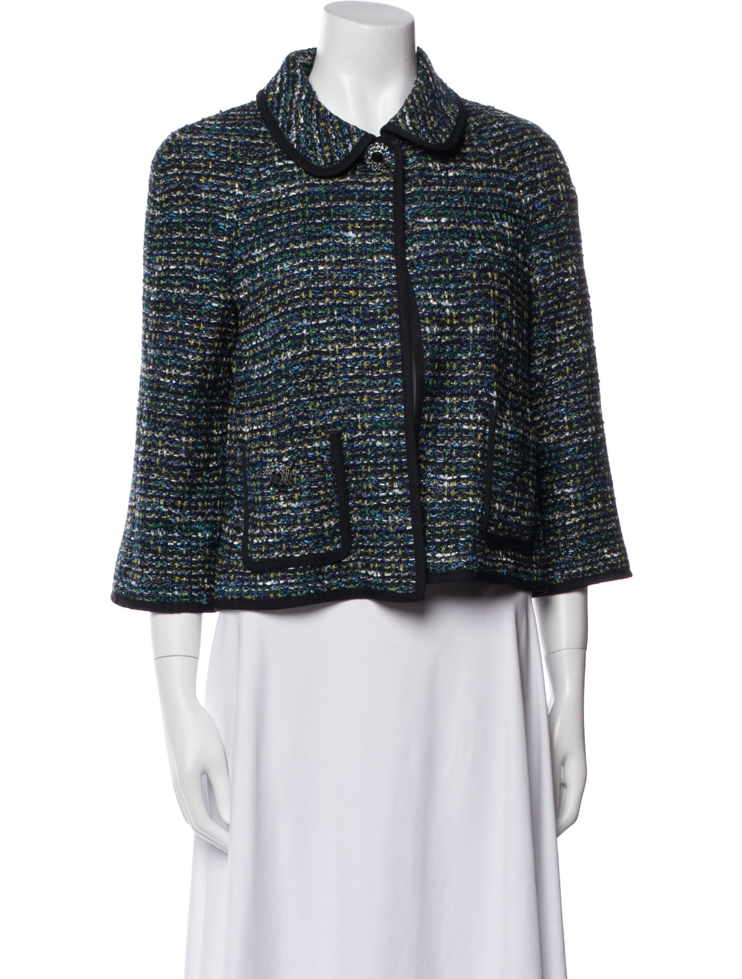 St. John Couture Tweed Pattern Evening Jacket