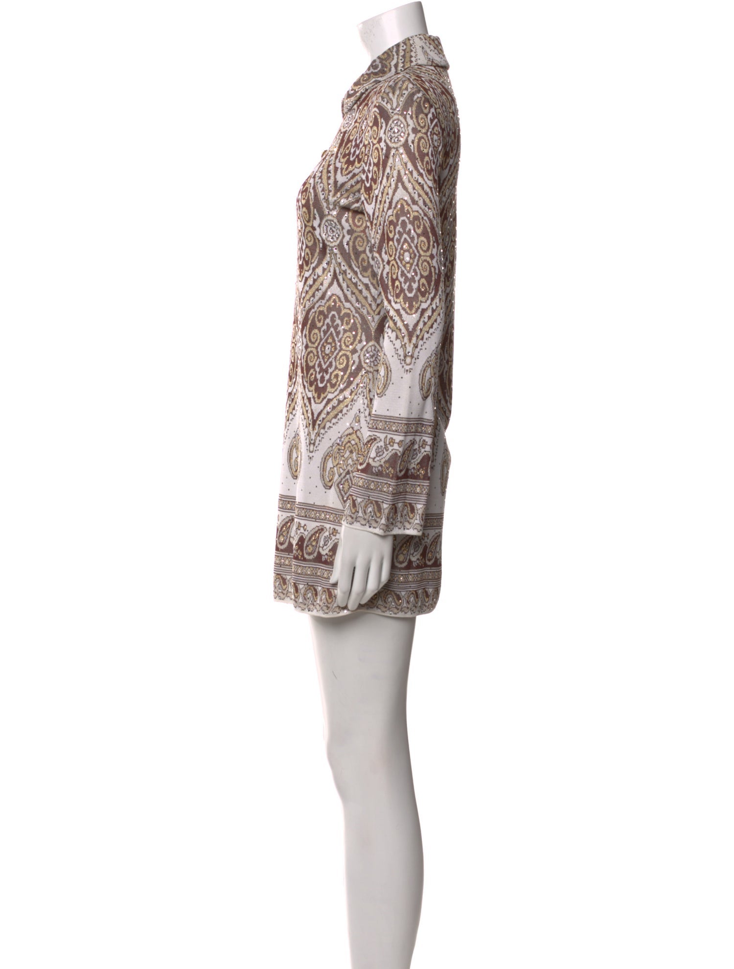 St. John Couture Paisley Print Mini Dress