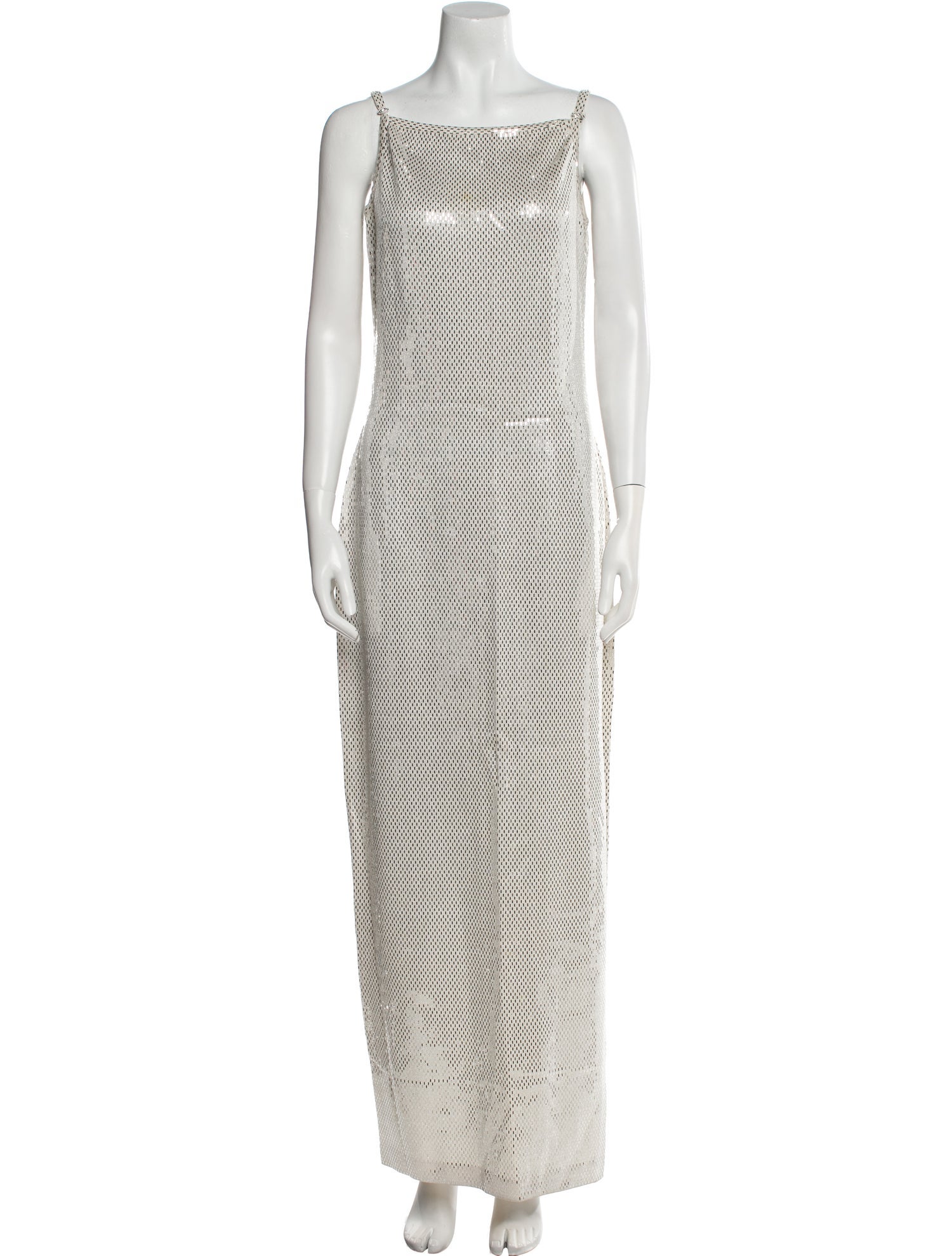 St. John Couture Bateau Neckline Long Dress