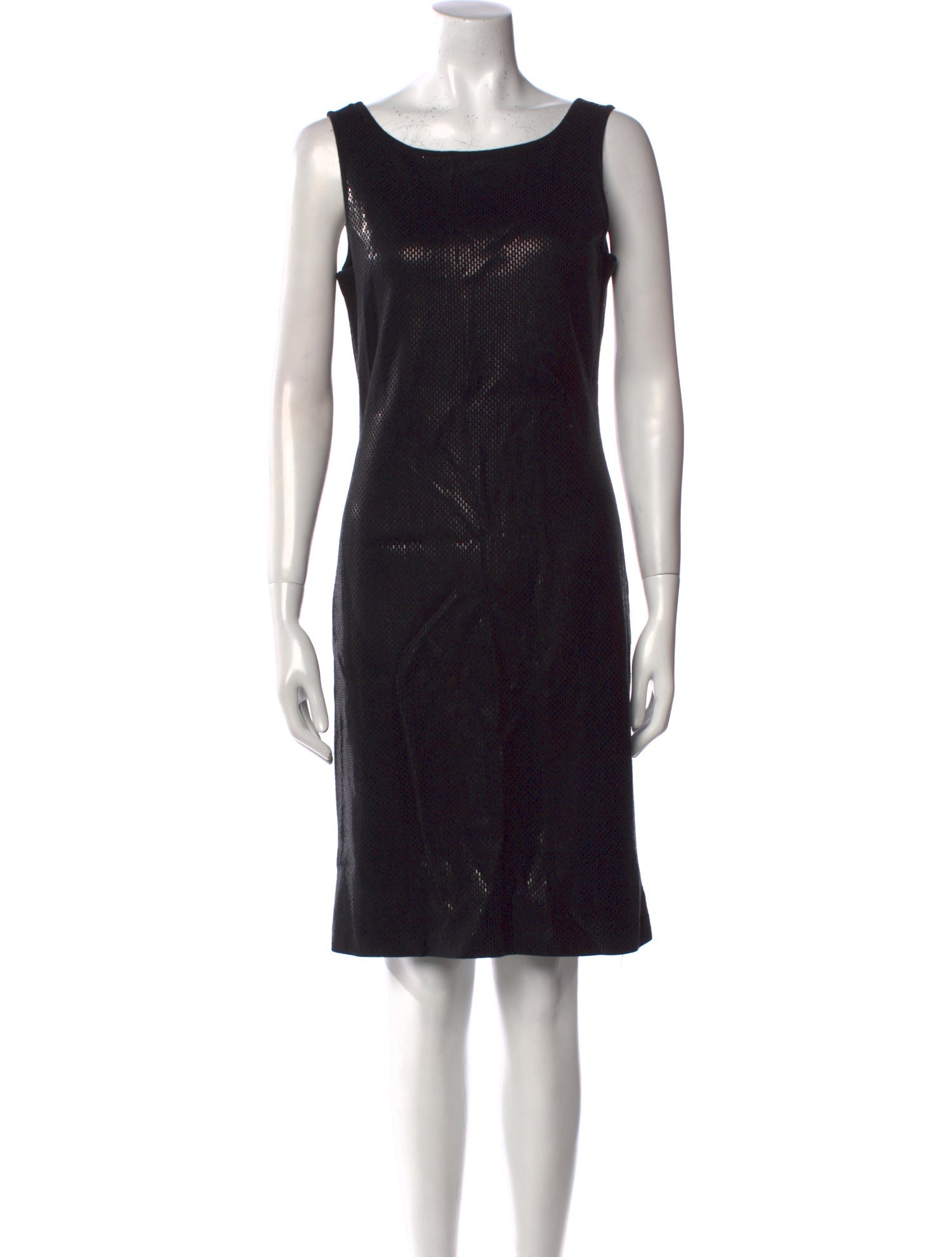 St. John Couture Scoop Neck Knee-Length Dress