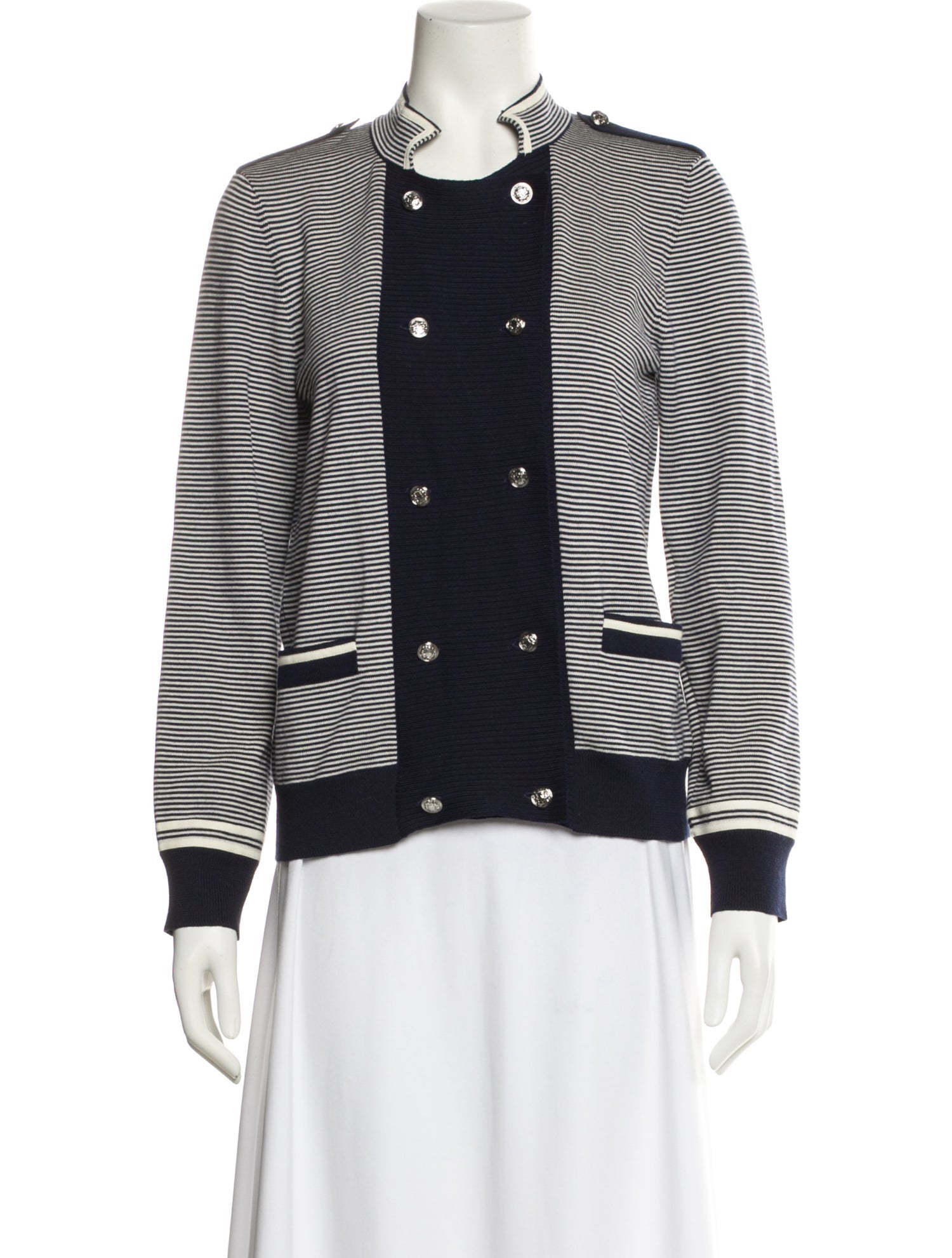 St. John Wool Striped Evening Jacket