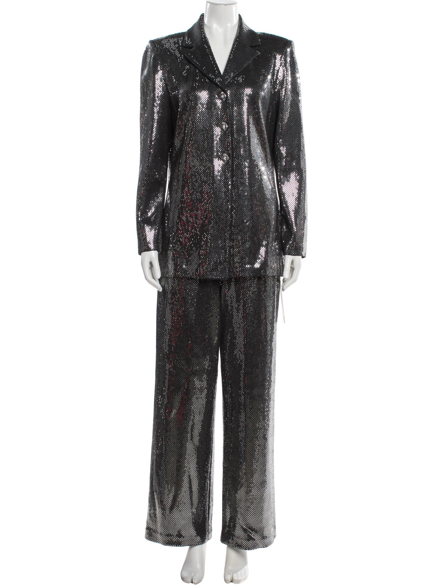 St. John Couture Sequin Embellishments Pantsuit