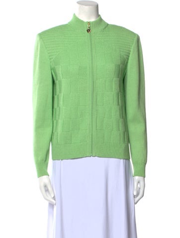 St. John Sport Knitwear Wool Mock Neck Sweater M