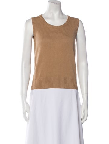 St. John Sport Knitwear Wool Scoop Neck Sweater Petite