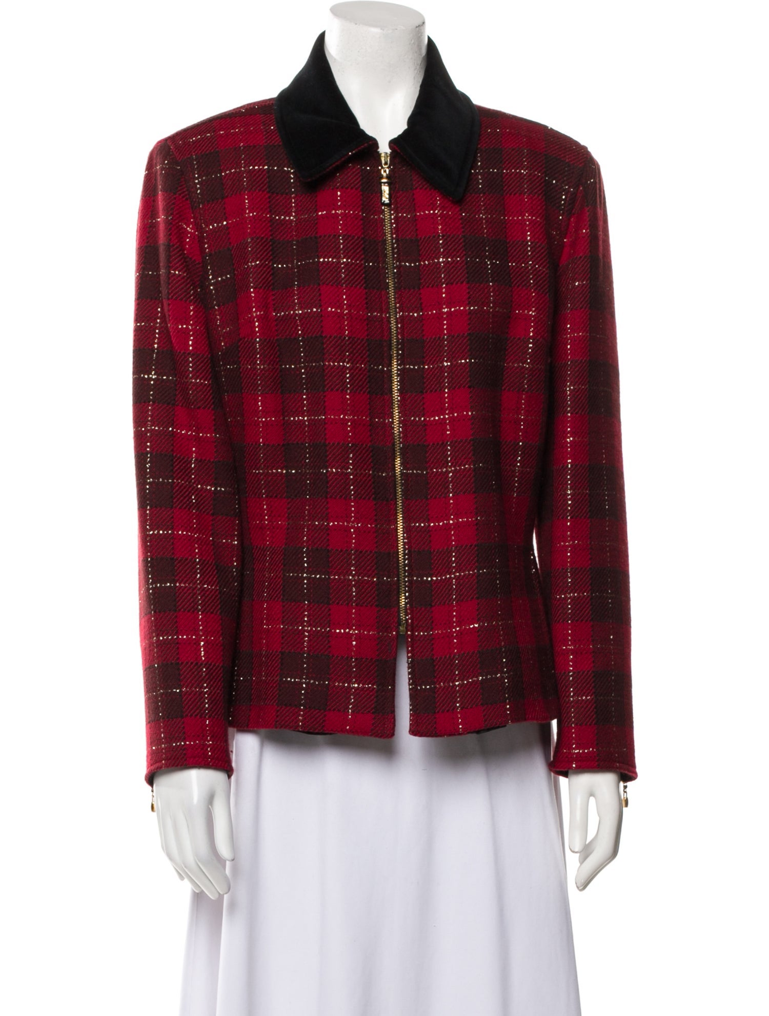 St. John Sport Plaid Print Blazer