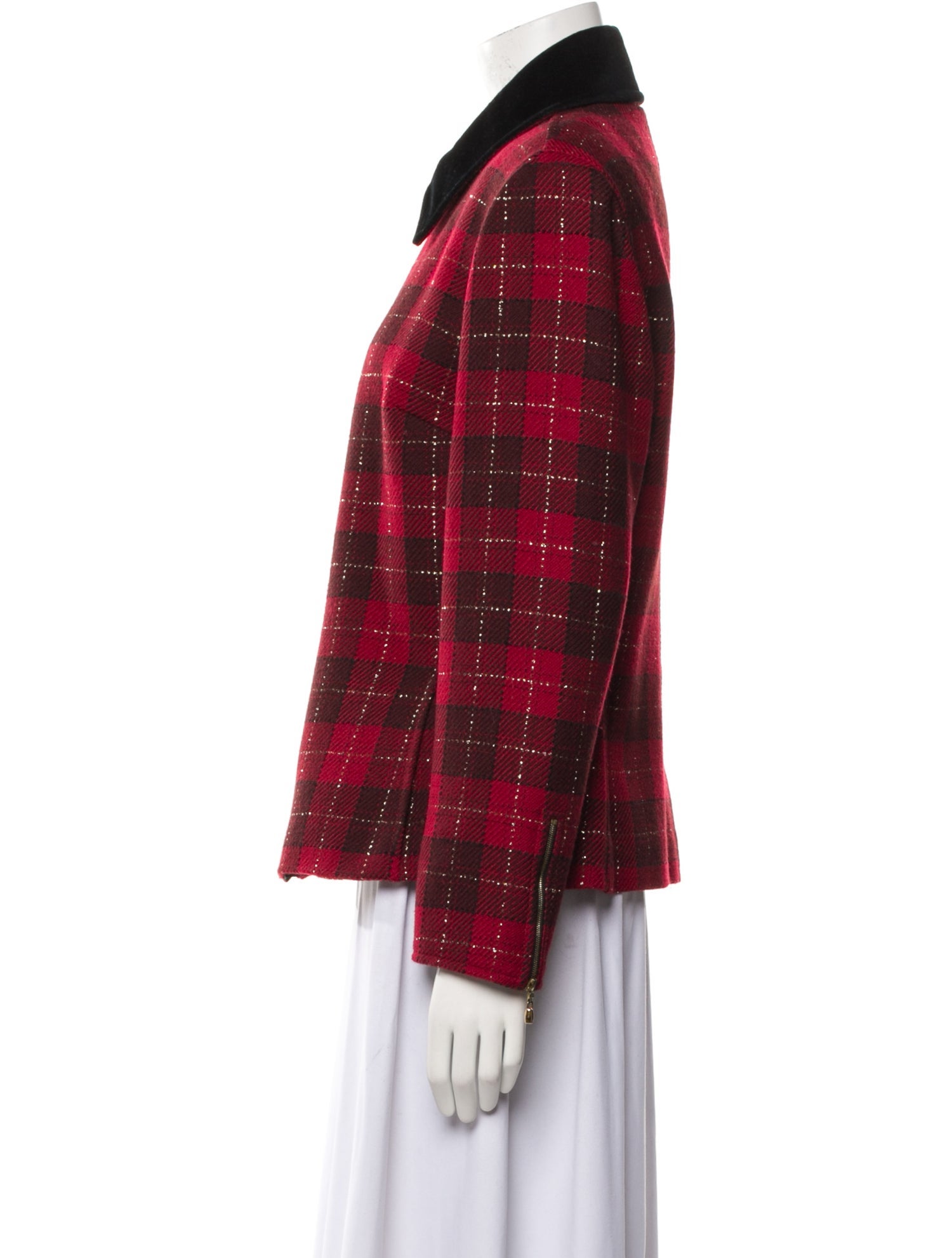 St. John Sport Plaid Print Blazer