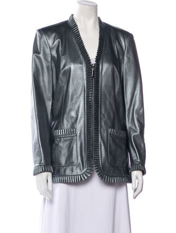 St. John Sport Jackets Leather Jacket M