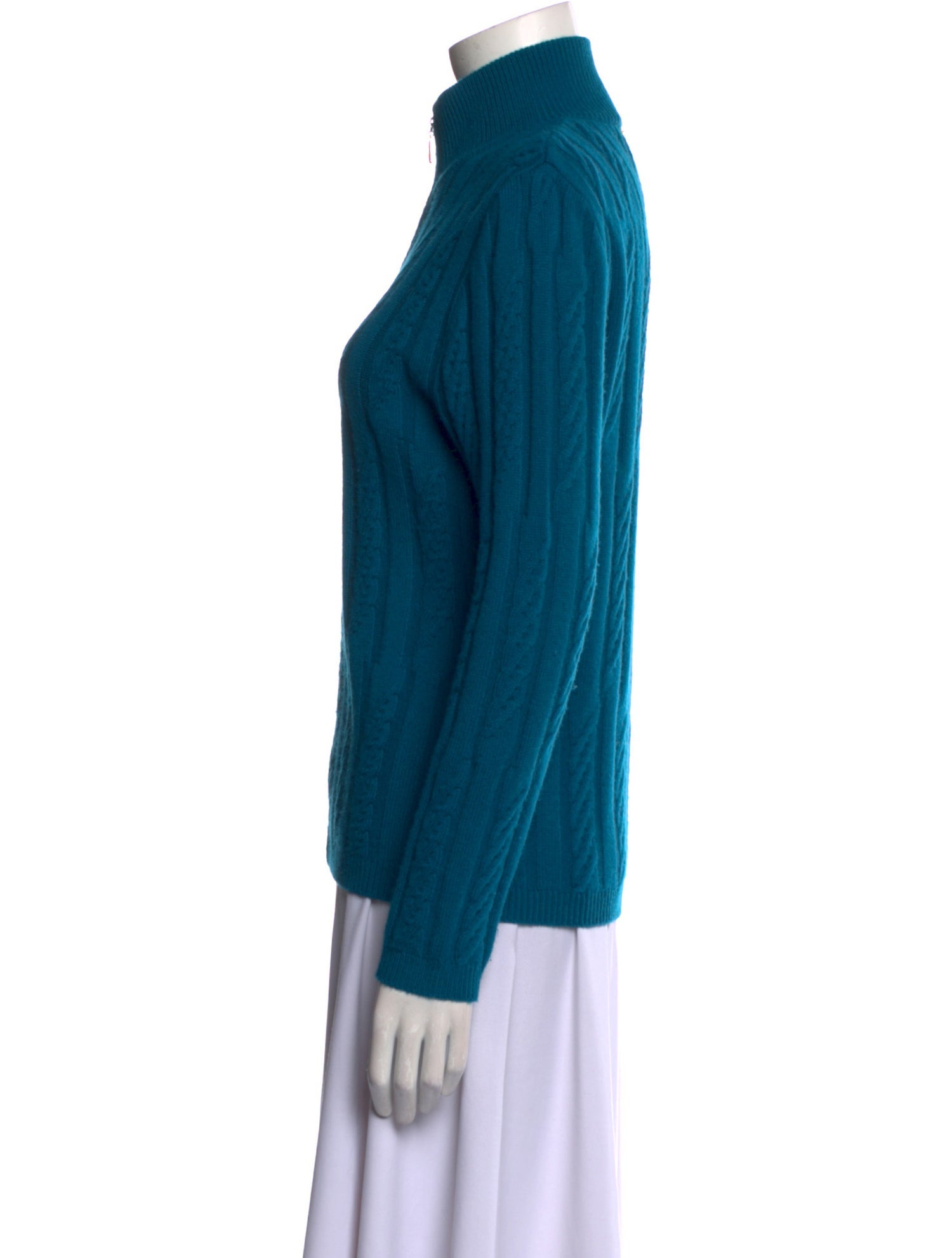 St. John Sport Cashmere Mock Neck Sweater